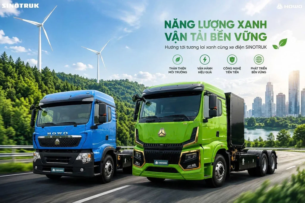 XE ĐẦU KÉO ĐIỆN HOWO TX 4×2