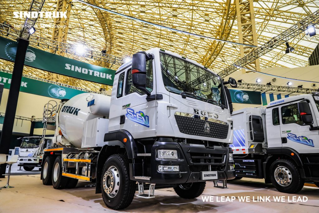 XE TRỘN BÊ TÔNG ĐIỆN HOWO 6×4